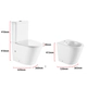 Inodoro largo c/asiento deposito y bidet Ocean Kitchen-West bco COMBO OCEAN-BL