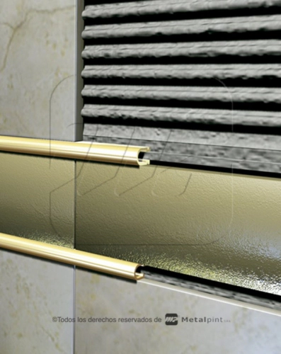 Listel Moldumet Curvo Aluminio Dorado mate AURD70