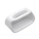Jabonera Ferrum fix con agarre blanco AFX-JB-033-BL