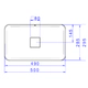 Bacha Deca Slim rectangular 50X29.5X13.5 s/aguj Pistacho L.13050.48
