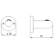 Percha FV allegro cromo 0166/15-B-CR