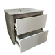 Vanitory Aereo Campi Minue 80 cm gris/blanco c/mesada 3 aguj MI80CL3