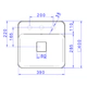 Bacha Deca Slim de apoyo cuadrada 40X40X13.5 3 aguj L.11040.M.94