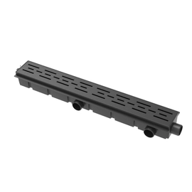 Desague Ideal Lineal encastrable 60cm base ABS rejilla paralela 12135 negro mate