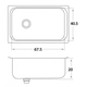 Bacha de cocina Mi Pileta encastrable simple 410 E
