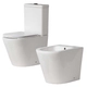 Inodoro largo c/asiento deposito y bidet Ocean Kitchen-West bco COMBO OCEAN-BL