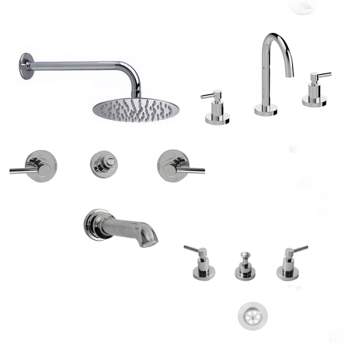 Griferia baño Hidromet Triumph Lever Lavat+ bañera d/Re+Bide