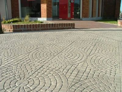 Piso Adoquinado de cemento Lanik 40x40 circ- chico gris 1203