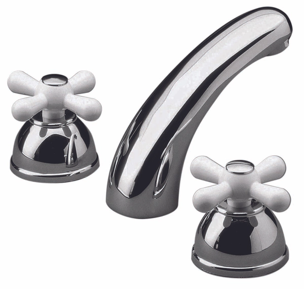 Griferia Peirano Lavatorio Ares Cromo Blanco 214