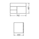 Mueble vanitory Ferrum 75 cm cadria sin mesada CDR-MB-014-MO