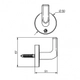 Accesorio de baño FV Cipres 166/N2 Percha cromo