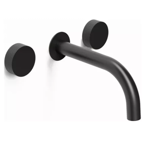 Hidromet griferia lavatorio pared texture black 9890negr