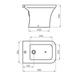 Bidet Ferrum milena 1AG blanco MIL-BI-101-BL