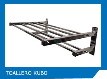 Accesorio de Baño Toallero Repisa Kurymar Kubo niquel cr2001