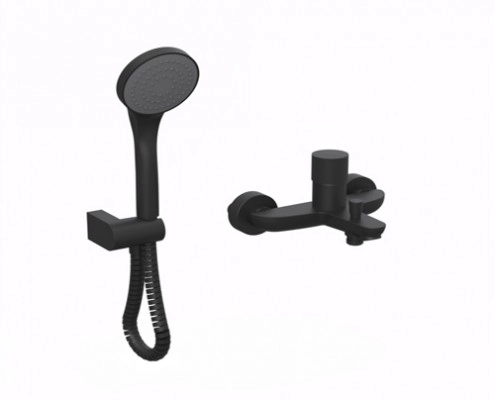 Griferia de ducha Hidromet Texture c/transf exterior black 9877NEGR