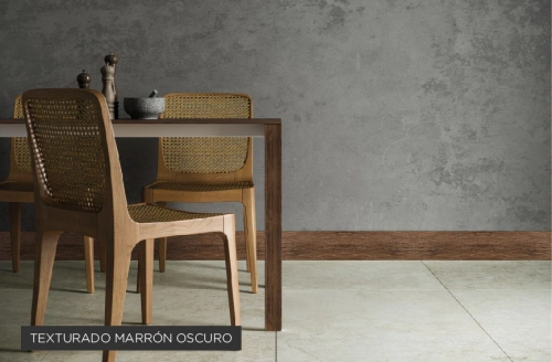 Zocalo Moldumet EPS texturado Marron 100mm ZEPST03