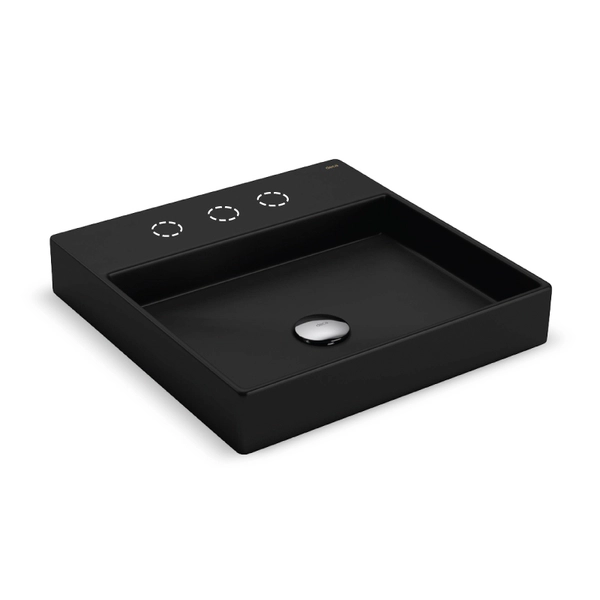 Bacha Deca de apoyo s/agujeros negro mate L.129.94 (S/AG)