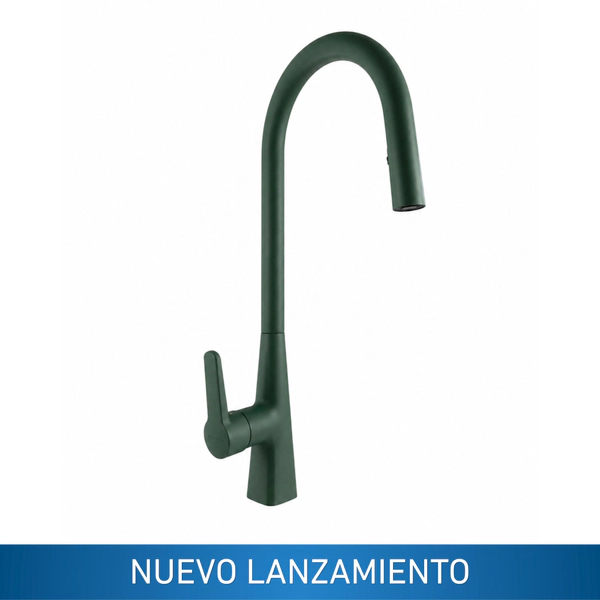 Griferia de cocina monocomando Ultragrif Amber green leaf UGLE203G11