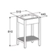 Mueble vanitory Ferrum symi marron sin mesada ARM-MB-003-MO