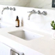 Bacha Baño Ferrum Armon Cuadra Bajo Mesada Bca SYM-BH-122-BL
