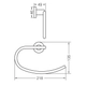 Toallero FV libby aro cromo 0162/39-CR