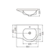 Lavatorio Ferrum Avignon c/mesada 1 Ag. L6I1J bco AVI-MS-006-BL