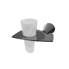 Accesorio de baño Portavaso de aplicar con vaso Andez Jazz