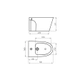 Bidet Ferrum marina de colgar negro 1 ag MAR-BI-111-NE