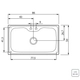 Bacha de cocina Tramontina 86x50x21cm morgana maxi 78fx satinado con accesorios