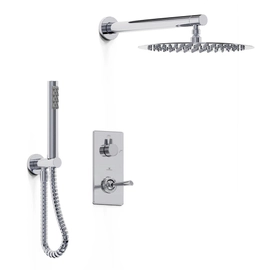 Griferia ducha 2V c/duchador monocomando Hidromet Icon cromo 11112CRCR