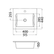 Bacha de lavatorio Ferrum symi blanco 1 Ag SYM-MS-010-BL