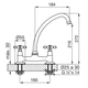 Grifería de cocina FV newport plus pico movil 0413/B2P-CR