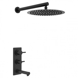 Griferia de ducha Monoc c/transf Hidromet One 3003 negro