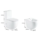 Inodoro largo c/asiento deposito y bidet Blue Kitchen-West bco COMBO BLUE-BL