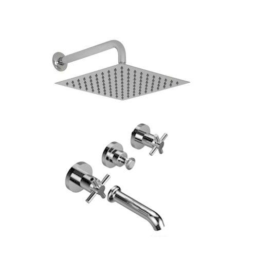 Griferia de ducha Hidromet Triumph plus c/t cruz duch/cuad