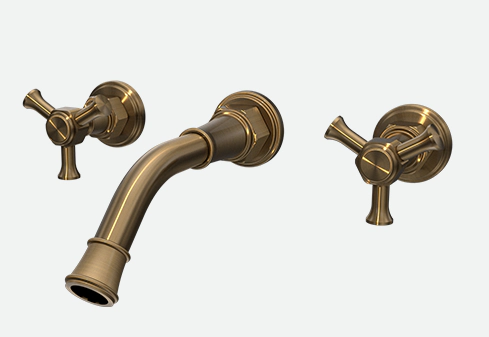 Griferia De Pared Antique Cruz Bronce Viejo Andez 550.40.05