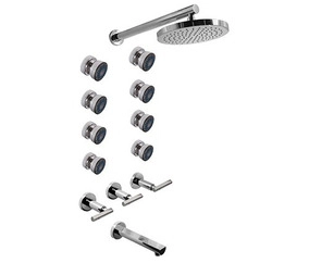 Griferia de ducha Hidromet Sun cruz 3 vias Escoc 4540