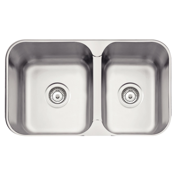 Bacha de cocina Tramontina 69x40x14cm Isis 2C 34-28BS satinado 94062102