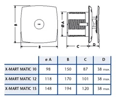 Extractor de aire Cata XMart -15 matic inox 2794