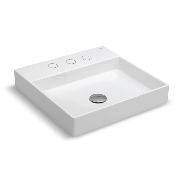 Bacha Deca Classic cuadrada 3 ag sobremesada bco mate L.129.17