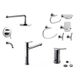 Griferia Baño Fv Libby Lavatorio Alto Bidet Bañera kit 6 pza