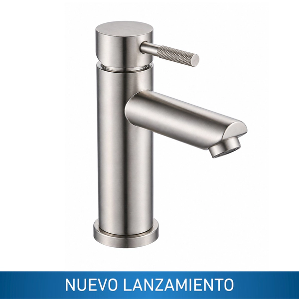 Griferia lavatorio monocomando bajo Ultragrif Jack steel UGM1013S01