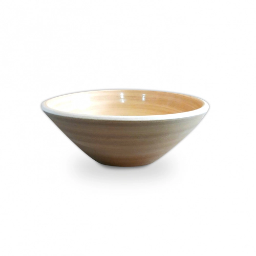 Bacha Artesanal de Apoyo Cerámica Elíptica de Apoyo Fango 35x13 Beige