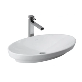 Bacha de lavatorio Ferrum milos ovalada blanca MLS-BH-054-BL