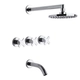 Griferia baño completa Fv Alerce Lavatorio Ducha Bidet Cromo