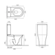 Inodoro Uhome rimless con mochila CL-12249B
