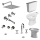 Juego de baño Completo Ferrum Andina + Griferia Triumph C