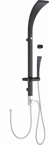 Griferia ducha Reflex con Duchador Sl090C C/Luz Led negro