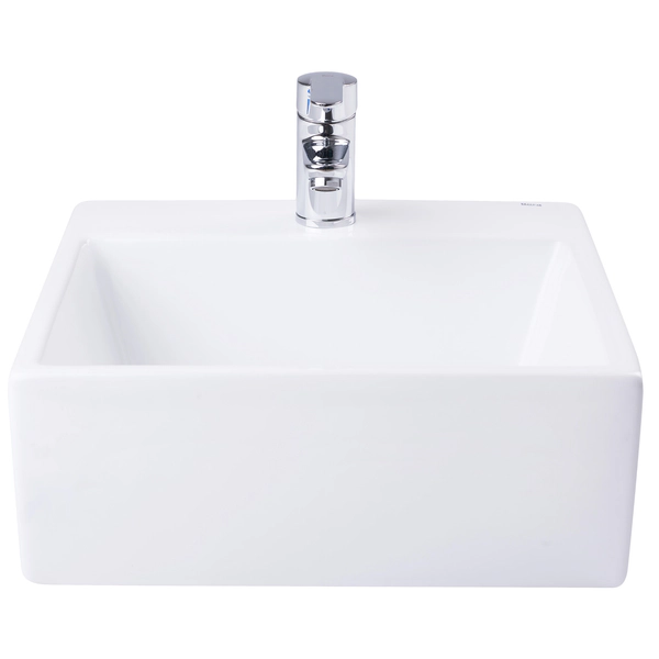 Lavatorio lea semiencastre 410X410 blanco Roca