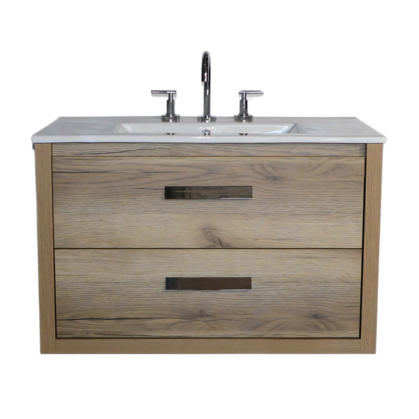 Vanitory Campi 60 cm zamba roble verona con mesada 3 agujeros